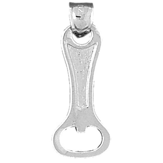 Sterling Silver 3D Can Opener Pendant