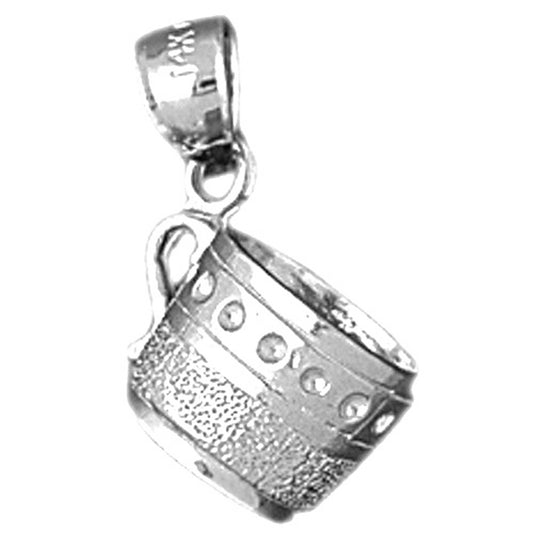 Sterling Silver 3D Cup Pendant