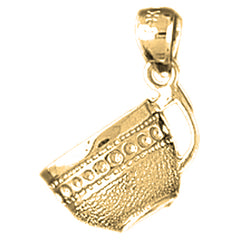 Yellow Gold-plated Silver Cup Pendant