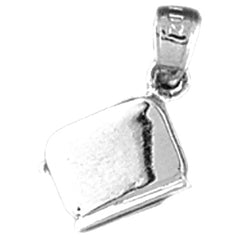 Sterling Silver 3D Toaster Pendant (Rhodium or Yellow Gold-plated)