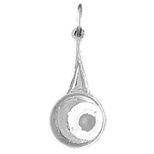 Sterling Silver 3D Pan With Egg Pendant