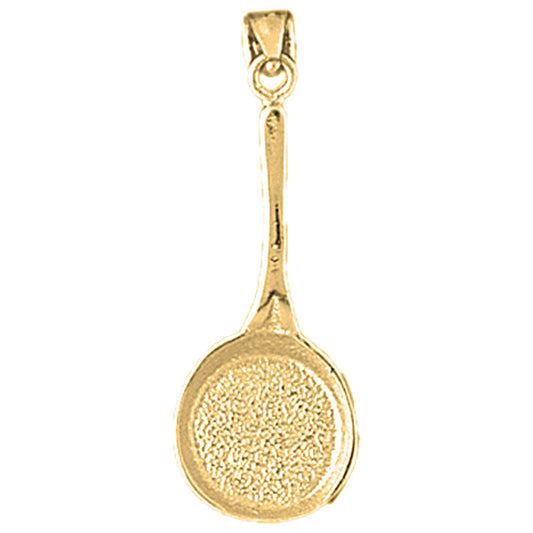Yellow Gold-plated Silver 3D Pan Pendant