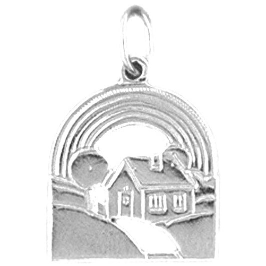 Sterling Silver House Pendant