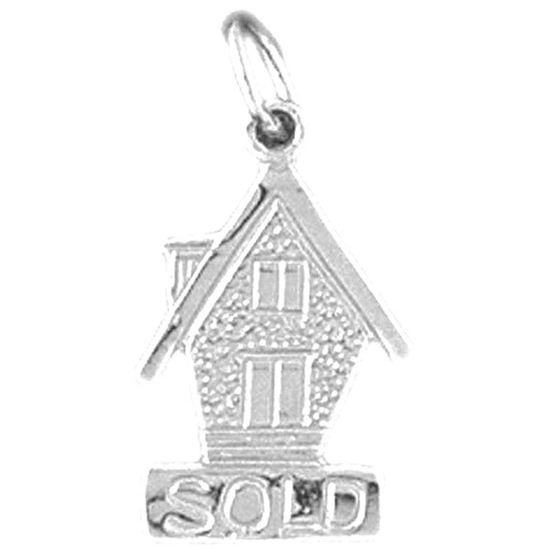 Sterling Silver Sold House Pendant