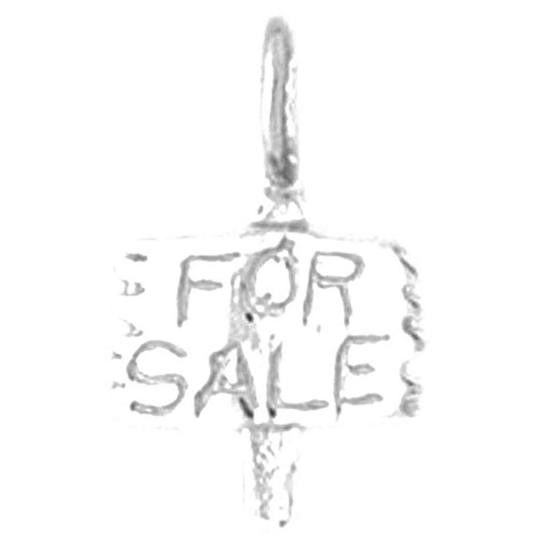 Sterling Silver For Sale Sign Pendant