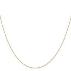 14K Yellow Gold 0.42mm Curb Chain