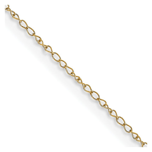 14K Yellow Gold 0.42mm Curb Chain