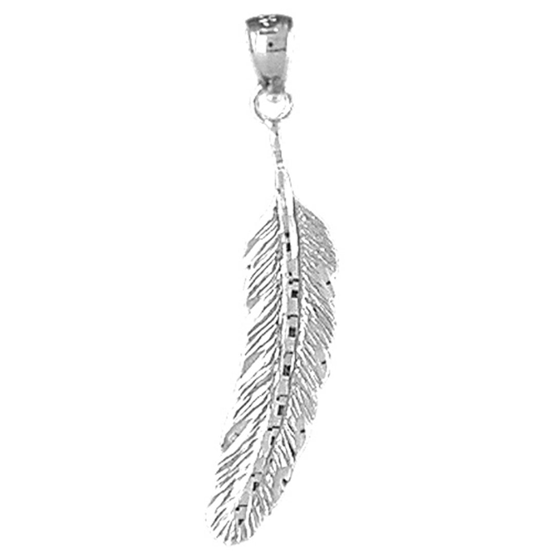 Sterling Silver Feather Pendant