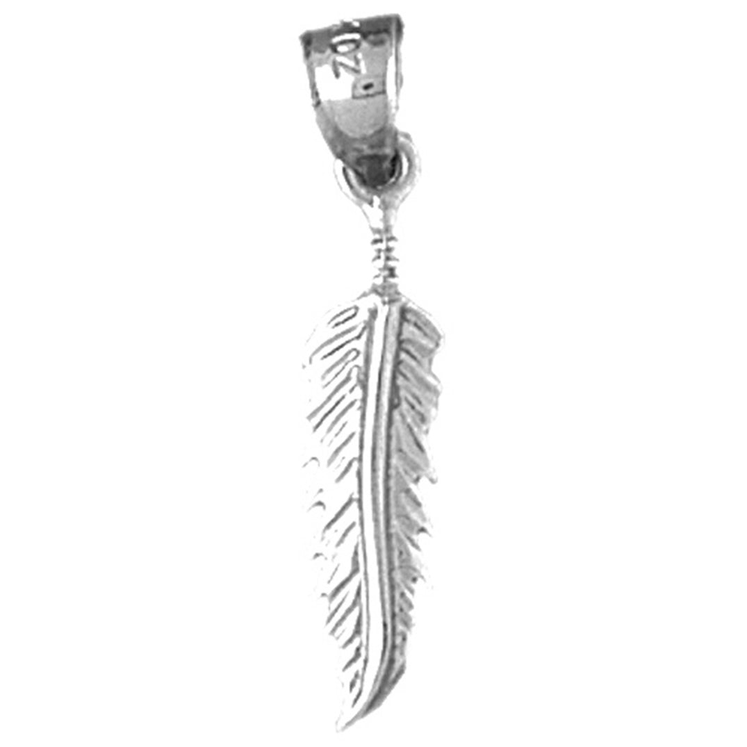 Sterling Silver Feather Pendant