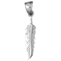 Sterling Silver Feather Pendant