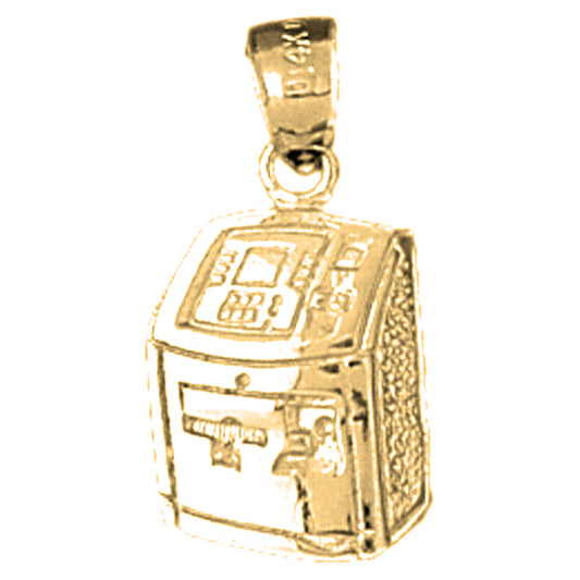 Yellow Gold-plated Silver Atm Machine Pendant