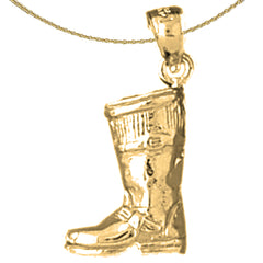 Colgante de bota de plata de ley (bañado en rodio o oro amarillo)
