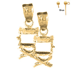 14K or 18K Gold Directors Chair Earrings