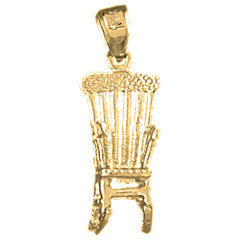 Yellow Gold-plated Silver Rocking Chair Pendant