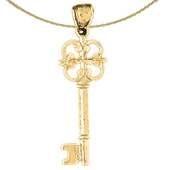 Schlüsselanhänger aus Sterlingsilber (rhodiniert oder gelbvergoldet)