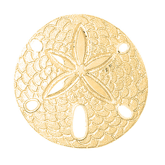 Yellow Gold-plated Silver Sand Dollar Pendant