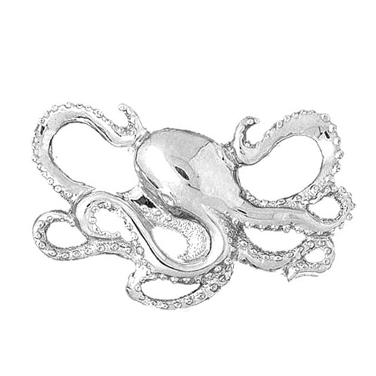 Sterling Silver Octopus Pendant
