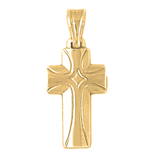 Yellow Gold-plated Silver Cross Pendant