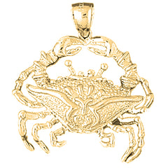 Yellow Gold-plated Silver Crab Pendant