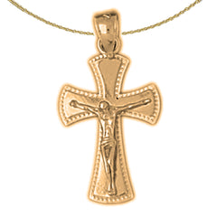 14K or 18K Gold Crucifix Pendant