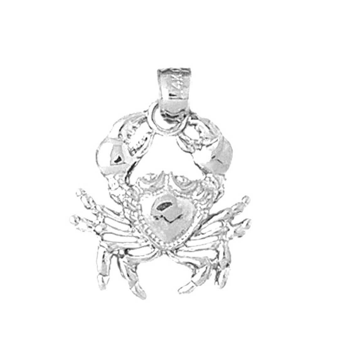 Sterling Silver Crab Pendant