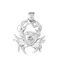 Sterling Silver Crab Pendant