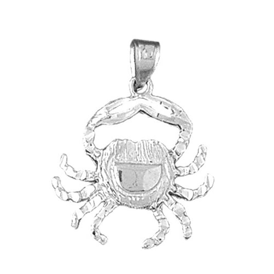 Sterling Silver Crab Pendant