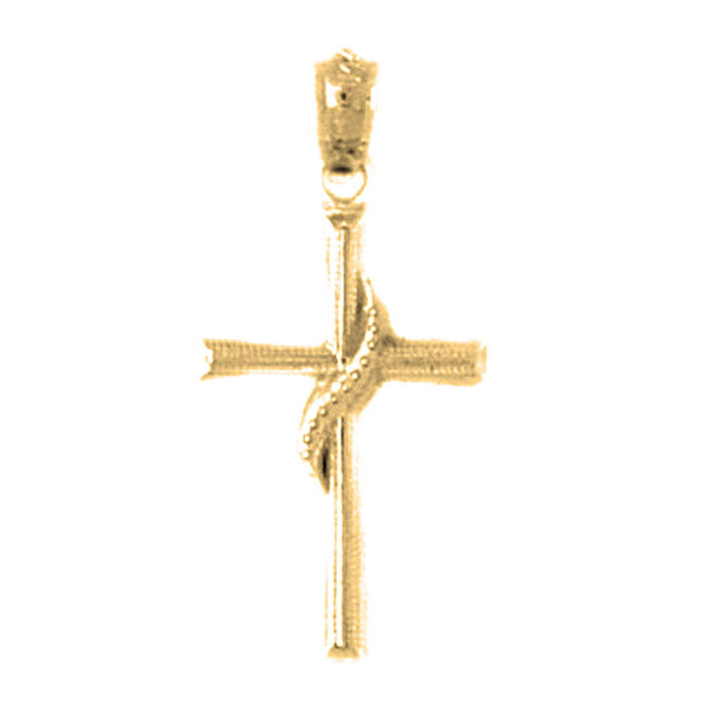 Yellow Gold-plated Silver Cross Pendant