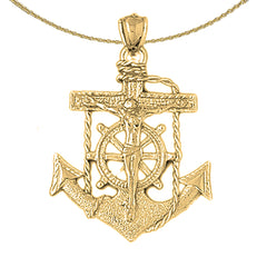 Colgante de cruz/crucifijo de marineros de plata de ley (bañado en rodio o oro amarillo)