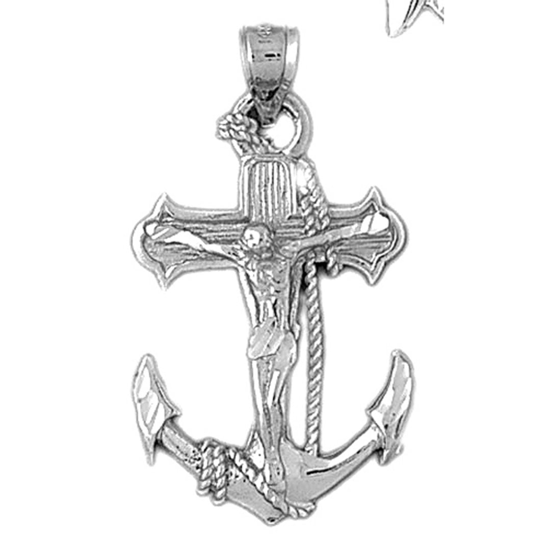 Sterling Silver Mariners Cross/Crucifix Pendant