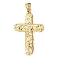 Yellow Gold-plated Silver Cross Pendant