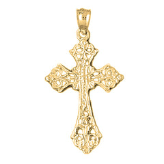 Yellow Gold-plated Silver Cross Pendant