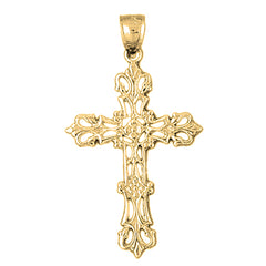 Yellow Gold-plated Silver Cross Pendant