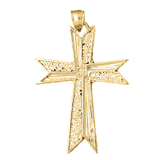 Yellow Gold-plated Silver Cross Pendant