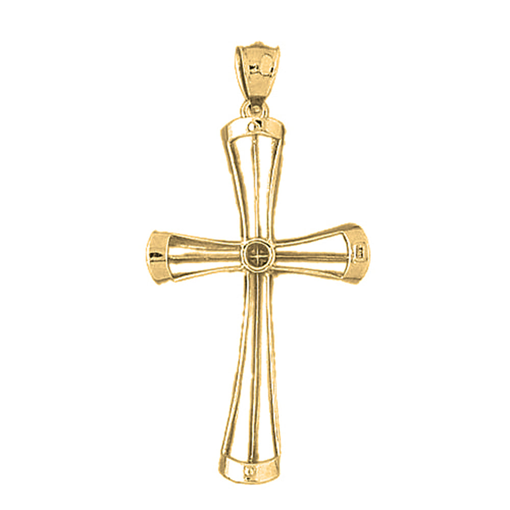 Yellow Gold-plated Silver Cross Pendant