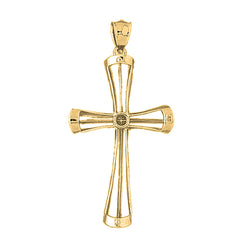 Yellow Gold-plated Silver Cross Pendant