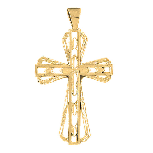 Yellow Gold-plated Silver Cross Pendant