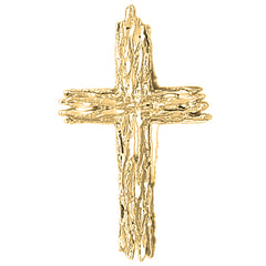 Yellow Gold-plated Silver Cross Pendant