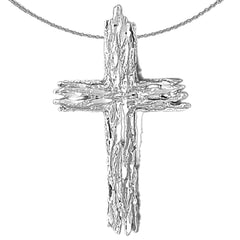 Sterling Silver Cross Pendant (Rhodium or Yellow Gold-plated)