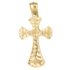 Yellow Gold-plated Silver Cross Pendant