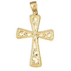 Yellow Gold-plated Silver Cross Pendant