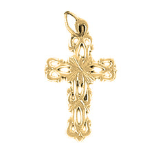 Yellow Gold-plated Silver Cross Pendant