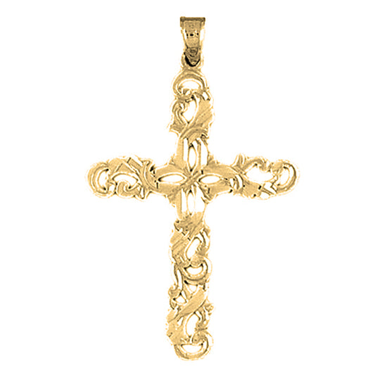 Yellow Gold-plated Silver Cross Pendant