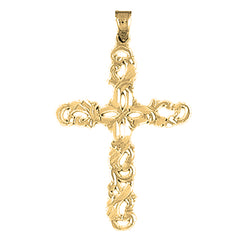 Yellow Gold-plated Silver Cross Pendant