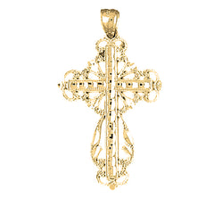 Yellow Gold-plated Silver Cross Pendant