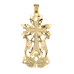 Yellow Gold-plated Silver Cross Pendant