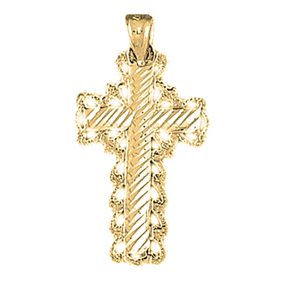 Yellow Gold-plated Silver Cross Pendant