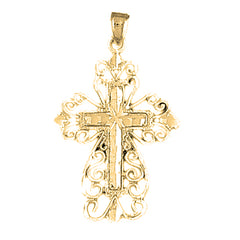 Yellow Gold-plated Silver Cross Pendant