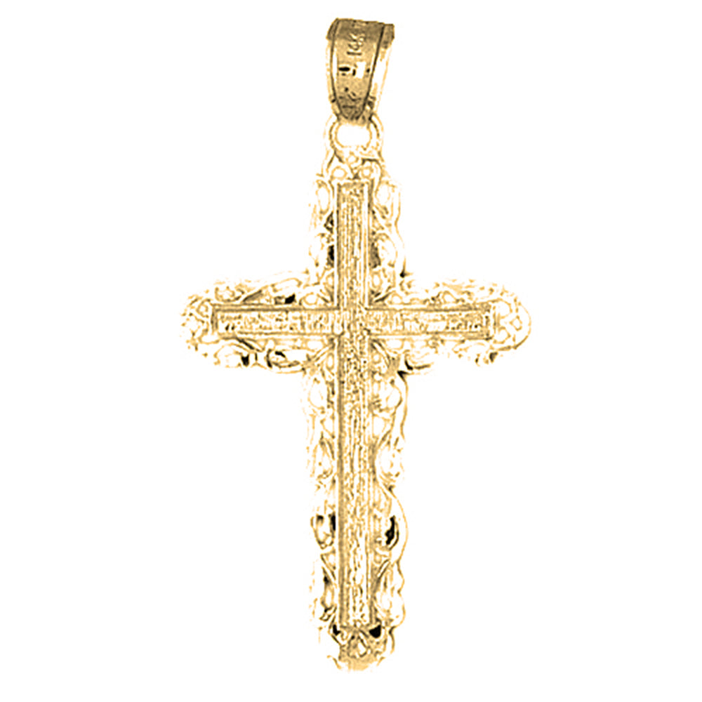 Yellow Gold-plated Silver Cross Pendant