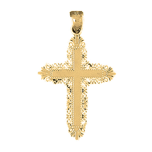 Yellow Gold-plated Silver Cross Pendant